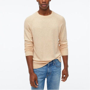 J. Crew Crewneck Lambswool Sweater Mens “Heather Sesame” NWT